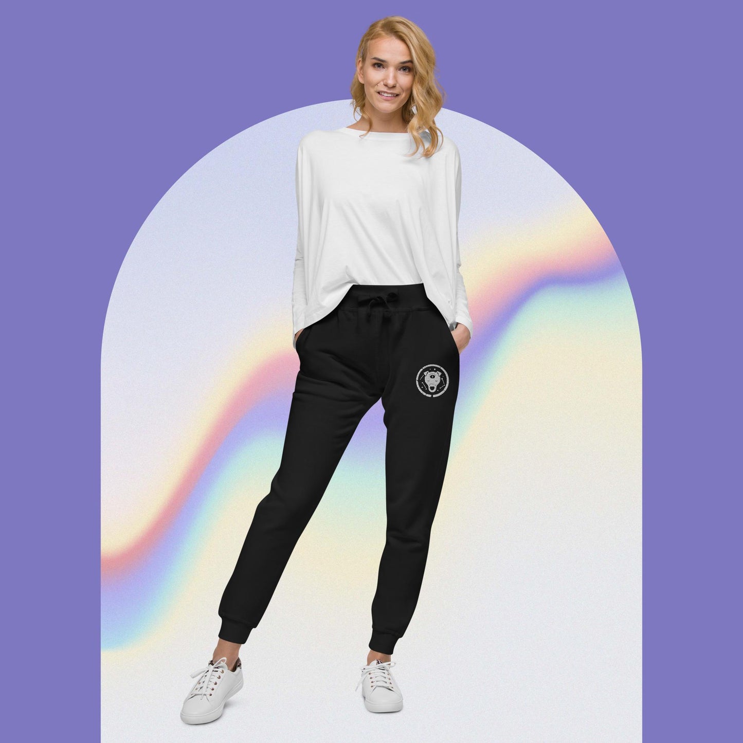 BimBam 3rd Eye Embroidered Unisex Fleece Sweatpants
