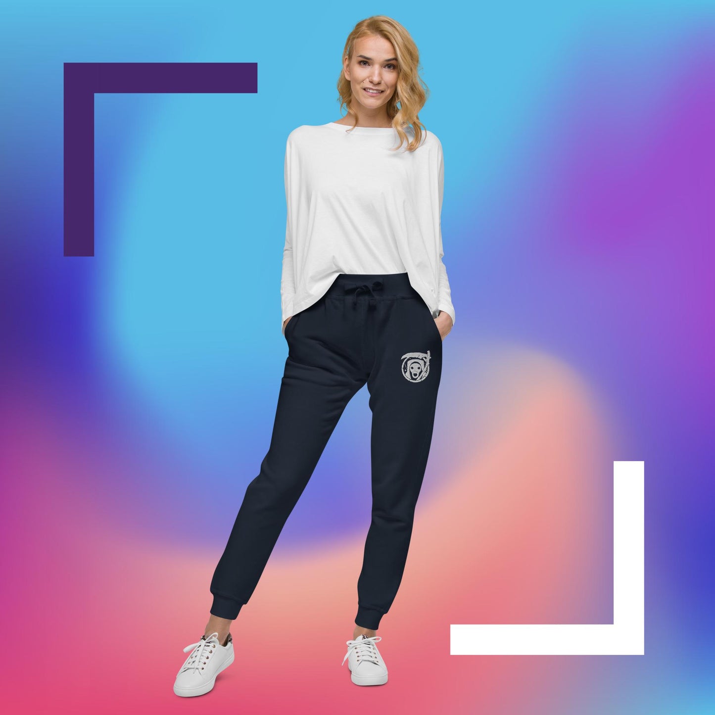 Bim Reaper Embroidered Unisex Fleece Sweatpants