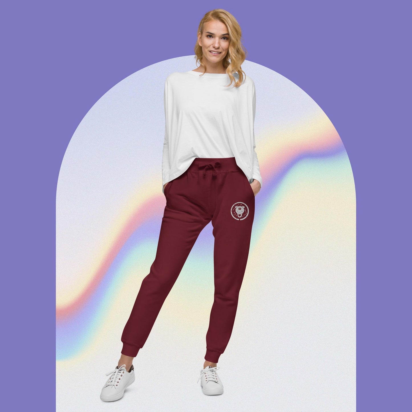 BimBam 3rd Eye Embroidered Unisex Fleece Sweatpants