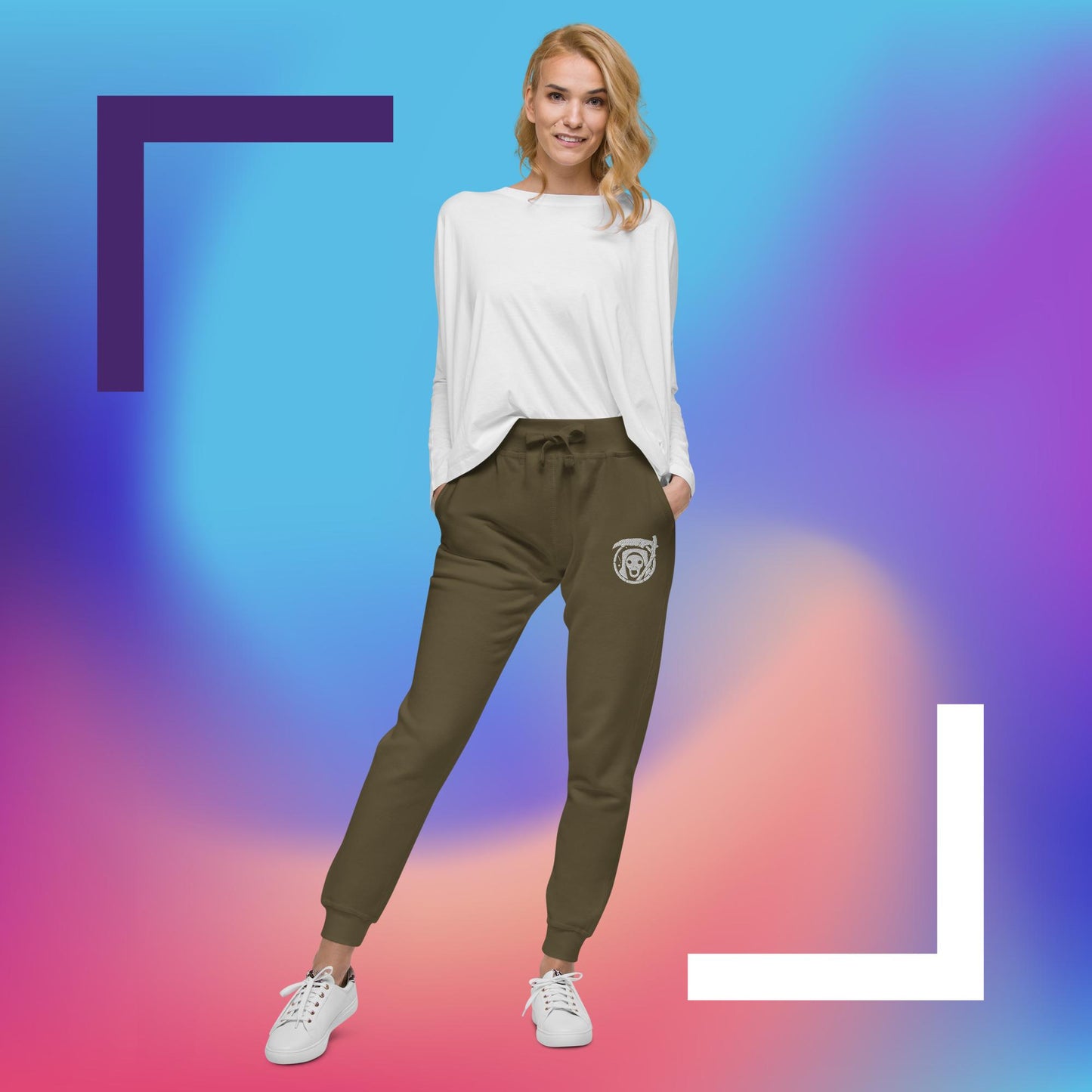 Bim Reaper Embroidered Unisex Fleece Sweatpants