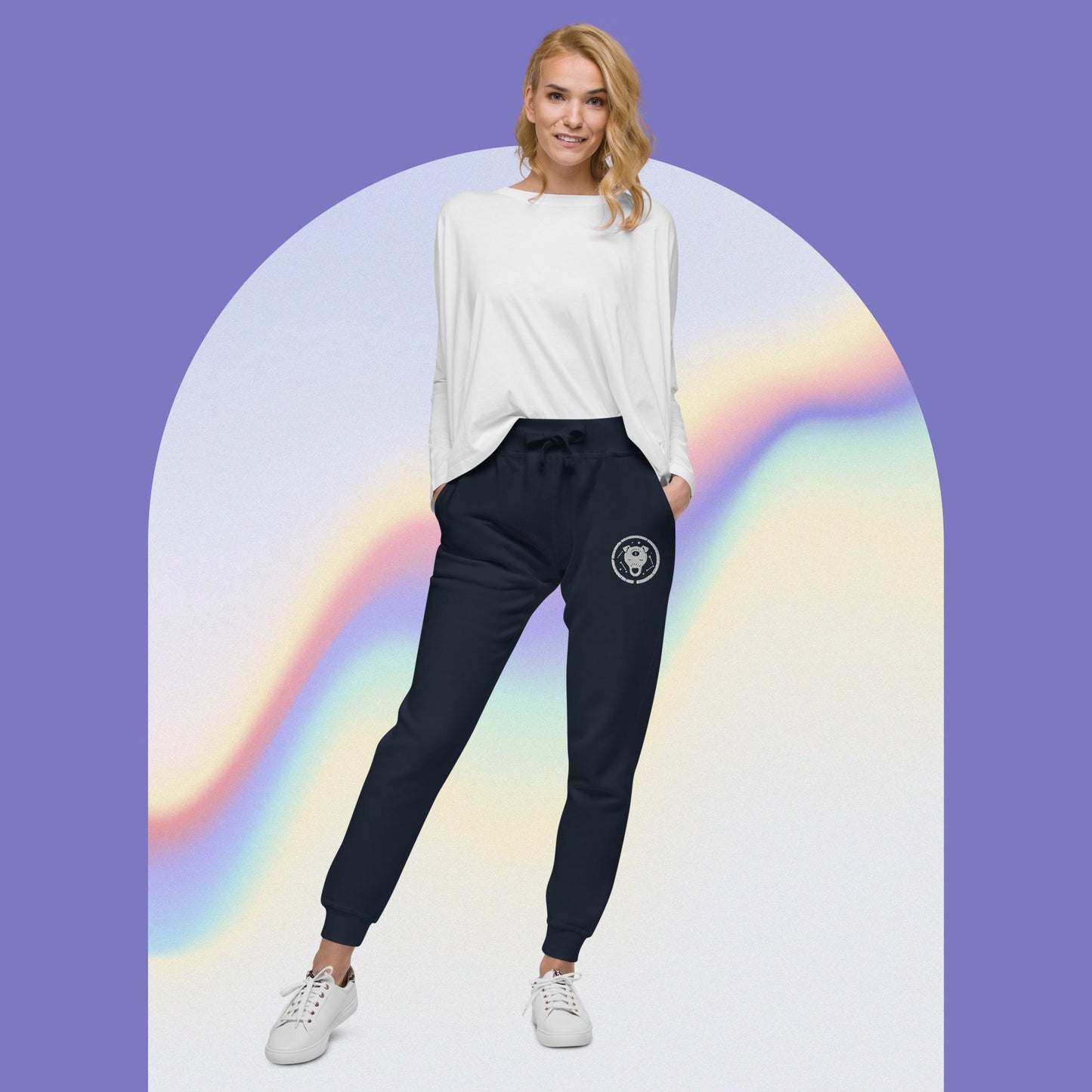 BimBam 3rd Eye Embroidered Unisex Fleece Sweatpants